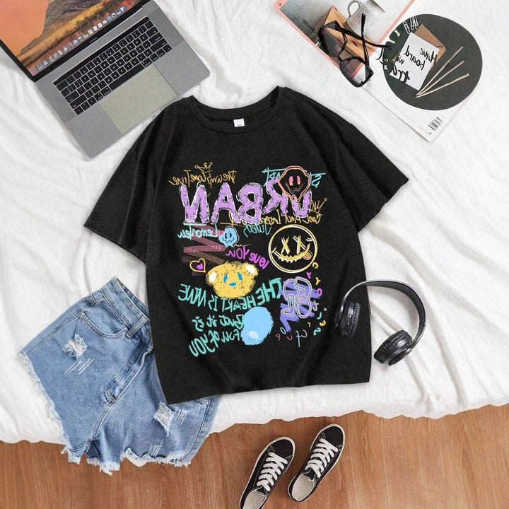 Damen oversized Grafik-T-Shirt mit urbanem Design Echo Archiv