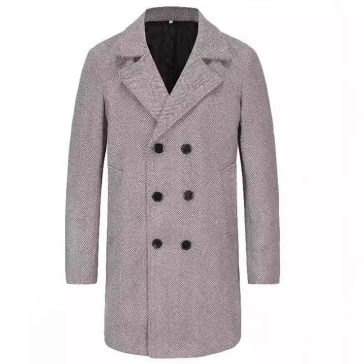 Herren eleganter Woll-Trenchcoat Echoarchiv