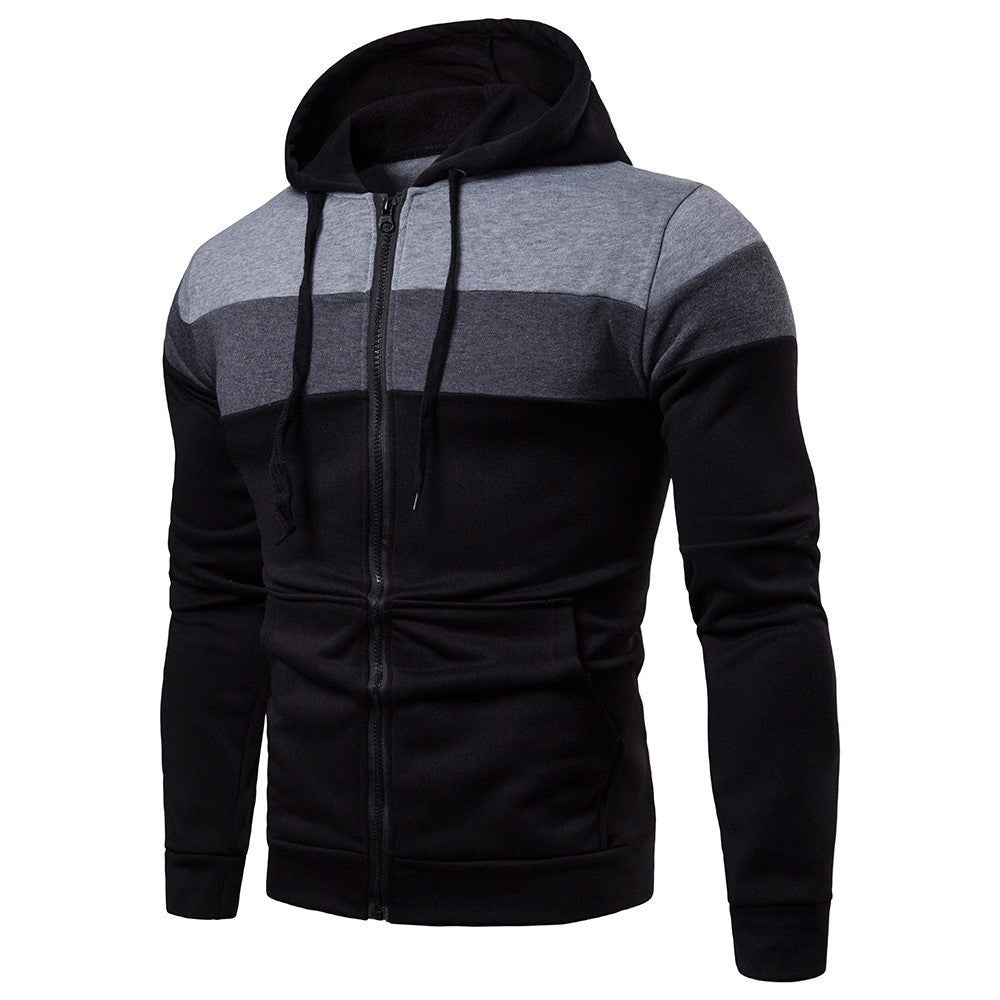 Herren modische Kapuzenjacke mit Farbblockdesign Echoarchiv