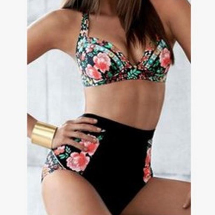 Damen Hoch tailliertes Floral-Bikini-Set Echo Archiv