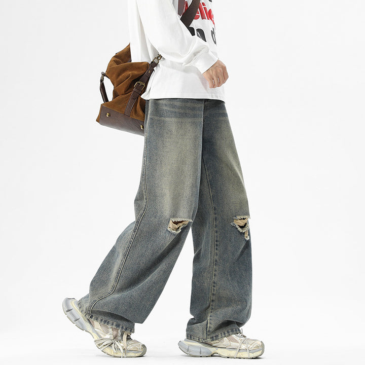 Herren Lässige Distressed Jeans Echoarchiv