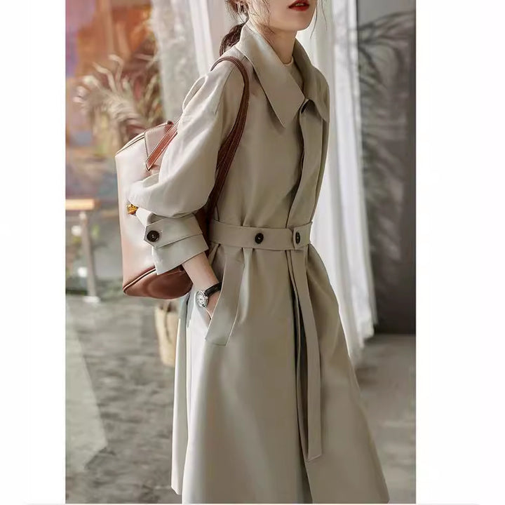 Damen Modische Trenchjacke mit Taillengürtel und schickem Design Echoarchiv