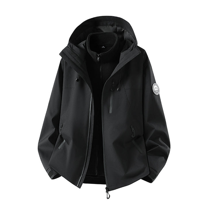 Herren dreiteilige Softshell-Outdoorjacke mit abnehmbarem Fleecefutter und Kapuze Echoarchiv