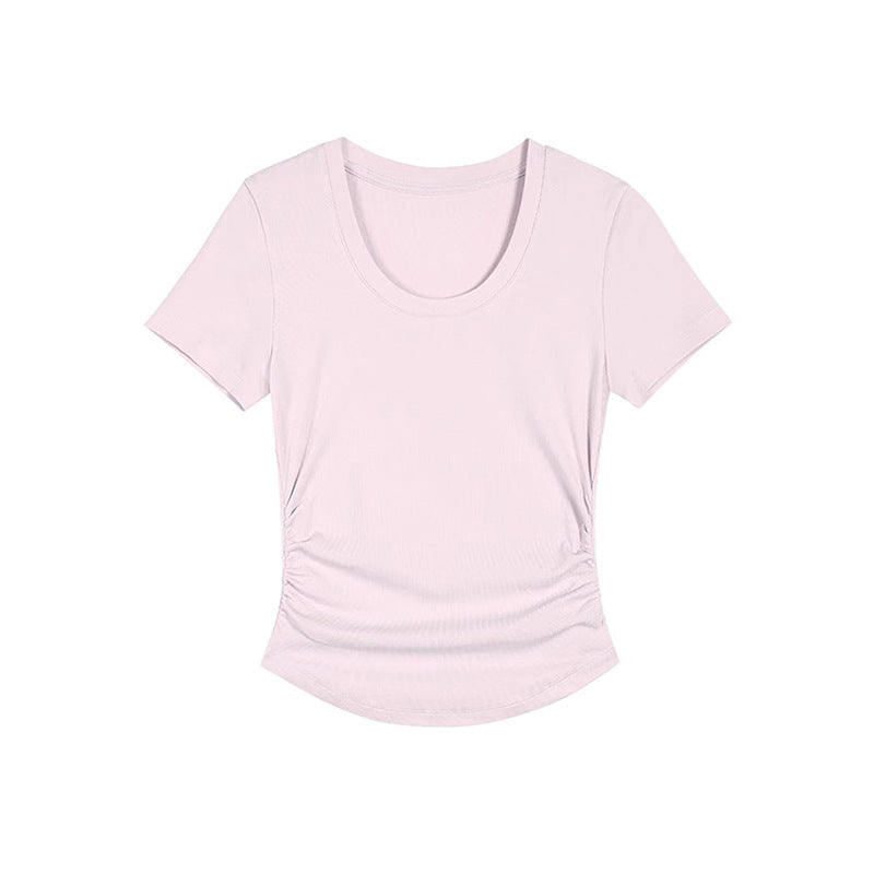 Damen Elegantes kurzärmliges Basic-Oberteil mit figurbetonendem Schnitt Echo Archiv