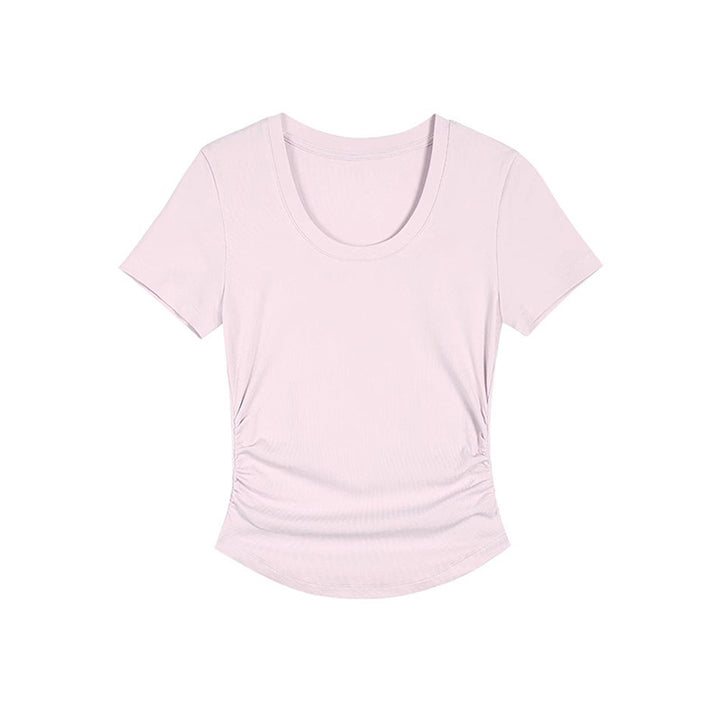 Damen Elegantes kurzärmliges Basic-Oberteil mit figurbetonendem Schnitt Echo Archiv