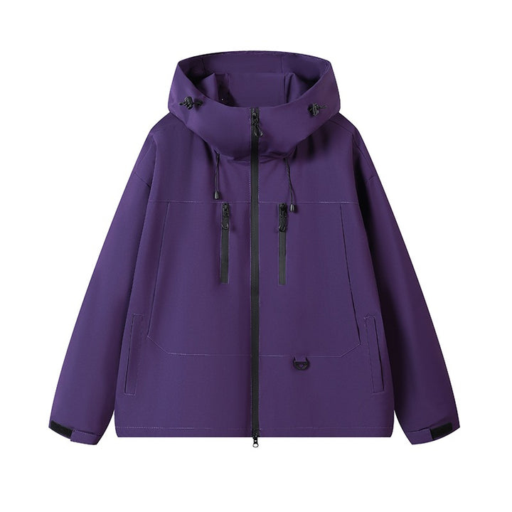 Herren Technische wasserabweisende Kapuzen‑Übergangsjacke mit getapten Reißverschlüssen & Utility‑Taschen Echoarchiv