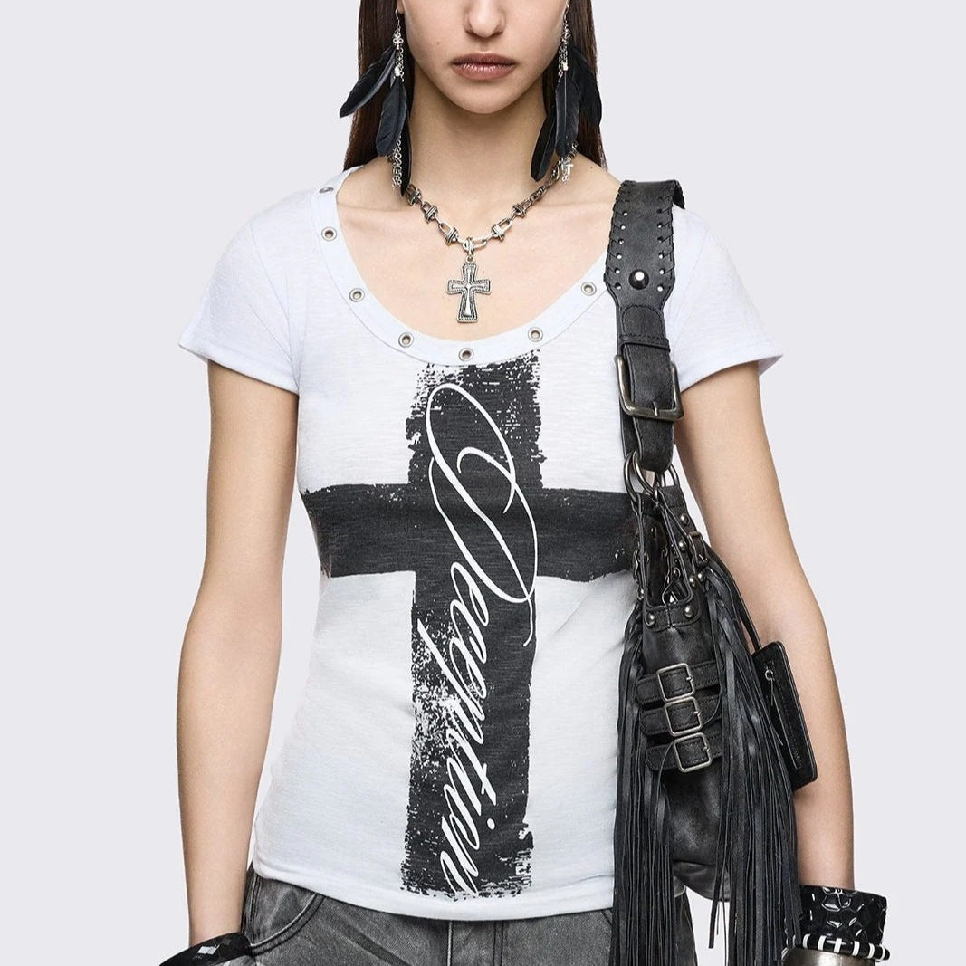 Damen Stylisches Shirt mit kreativem Grafikdesign Echo Archiv