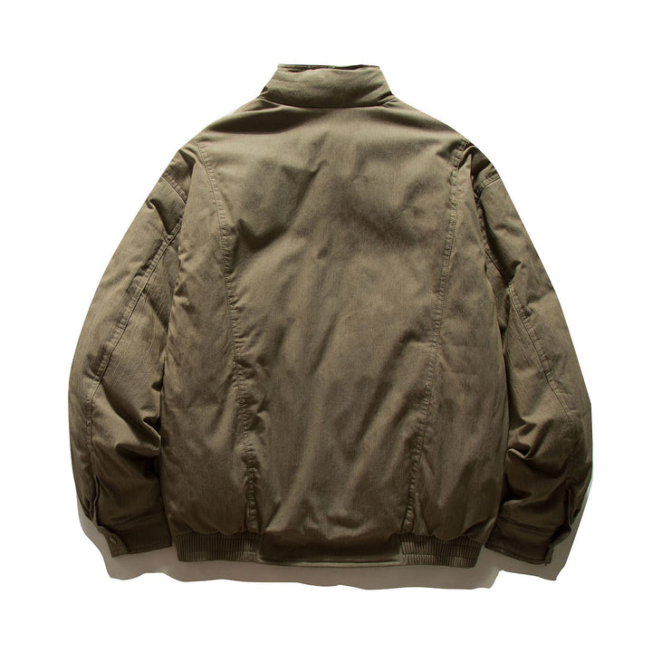 Herren Kurz geschnittene isolierte Blousonjacke im Field‑Look mit hohem Stehkragen und Pattentaschen Echoarchiv