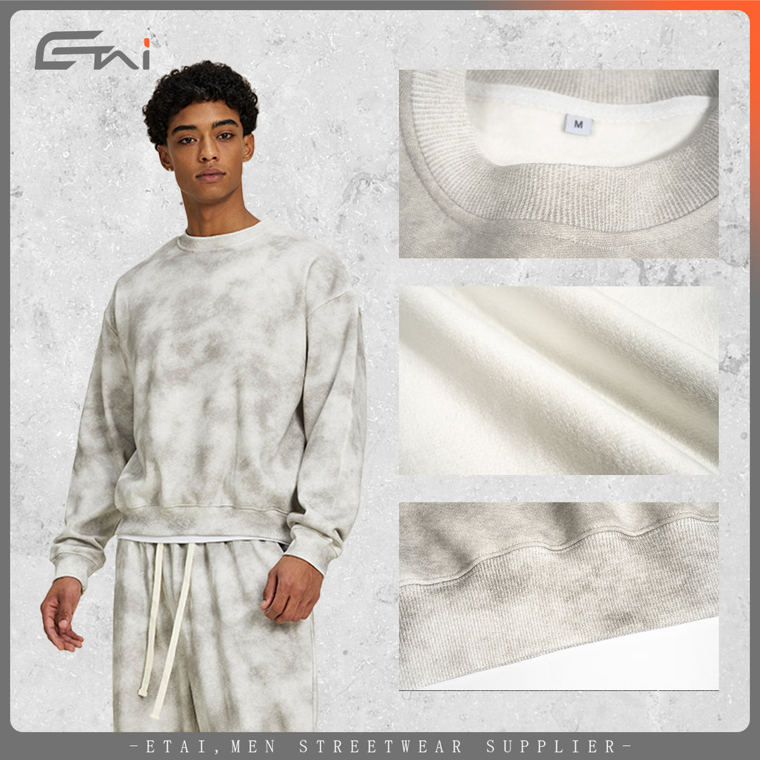 Unisex Oversize-Sweatshirt mit verwaschener Nebeloptik und Rundhalsausschnitt Echo Archiv