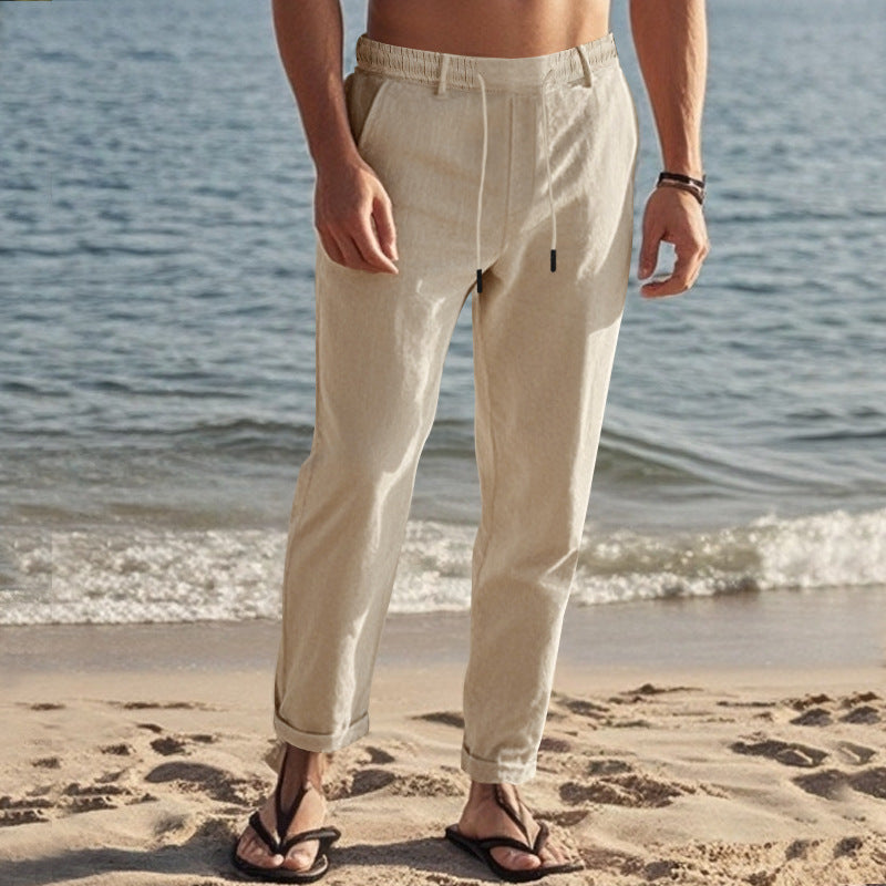 Herren lässige Freizeithose mit elastischem Bund und seitlichen Taschen Echoarchiv