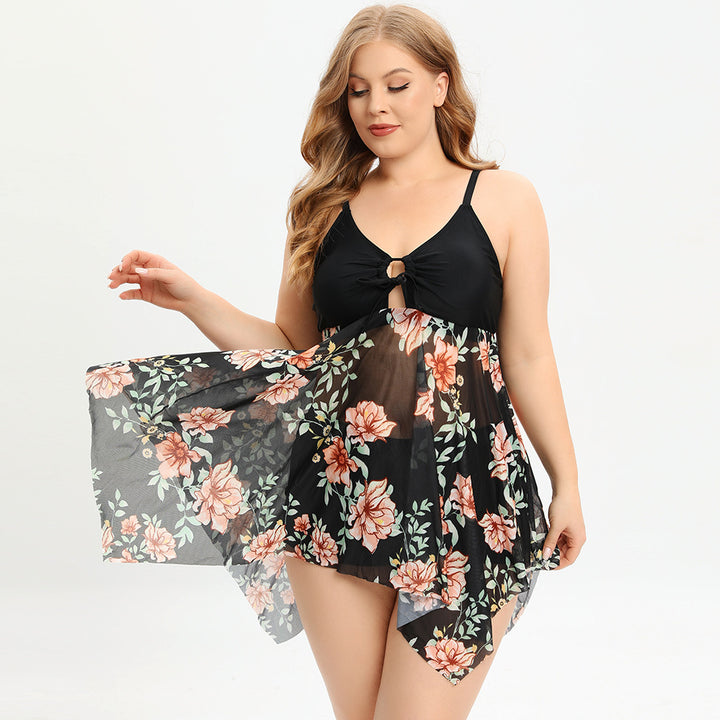 Damen Badekleid mit floralem Rock Echo Archiv