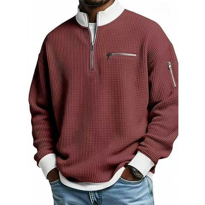 Herren SwEchoarchivtshirt mit hohem Kragen und praktischem Reißverschluss Echoarchiv