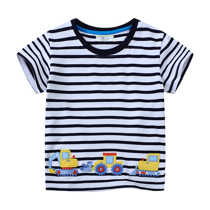 Jungen T-Shirt mit bezauberndem Baustellenfahrzeug-Design Echo Archiv