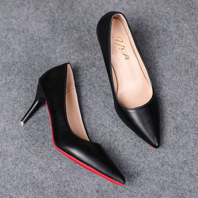 Damen spitze Stiletto-Pumps mit roter Sohle und Lederoptik Echo Archiv