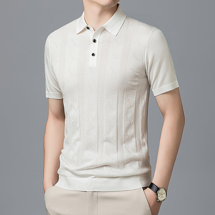 Herren Poloshirt mit strukturiertem Design von Echoarchiv