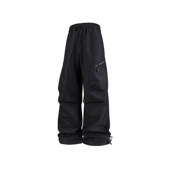 Herren Weite Utility‑Cargohose mit elastischem Bund, Reißverschluss‑Taschen und verstellbarem Saum Echo Archiv