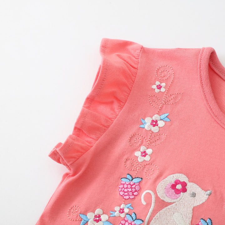 Mädchen Baumwollkleid mit verspieltem Tiermotiv Echo Archiv