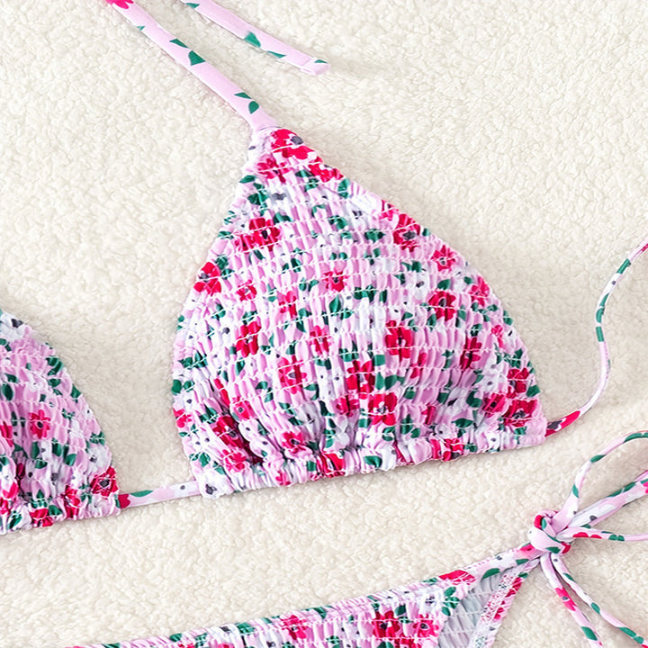 Damen Triangel-Bikini mit verspieltem Blumenmuster Echo Archiv