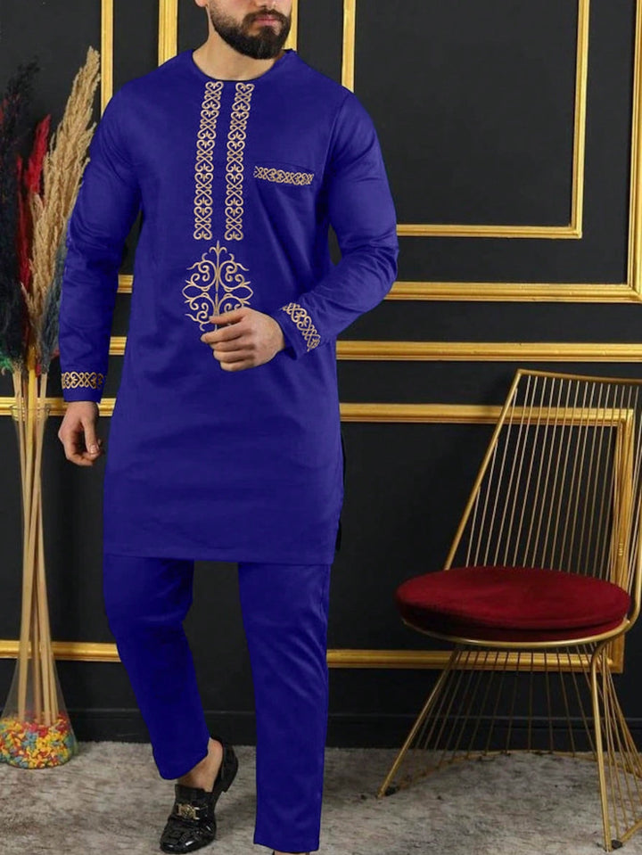 Herren traditionelles Kaftan-Outfit mit eleganten Stickereien Echoarchiv