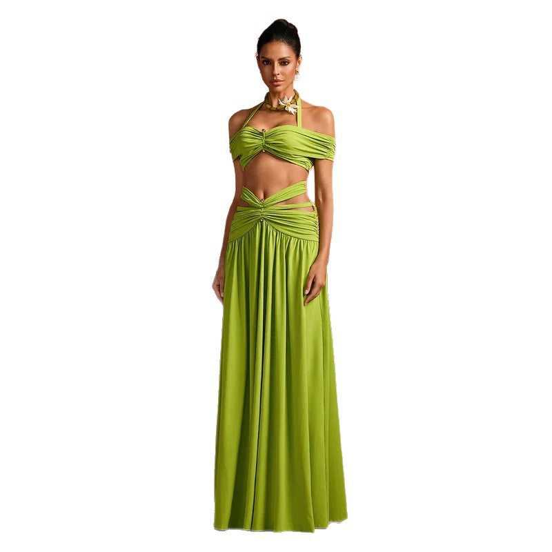 Damen Maxi-Kleid mit raffiniertem Cut-Out und dekorativem Drapierung Echo Archiv