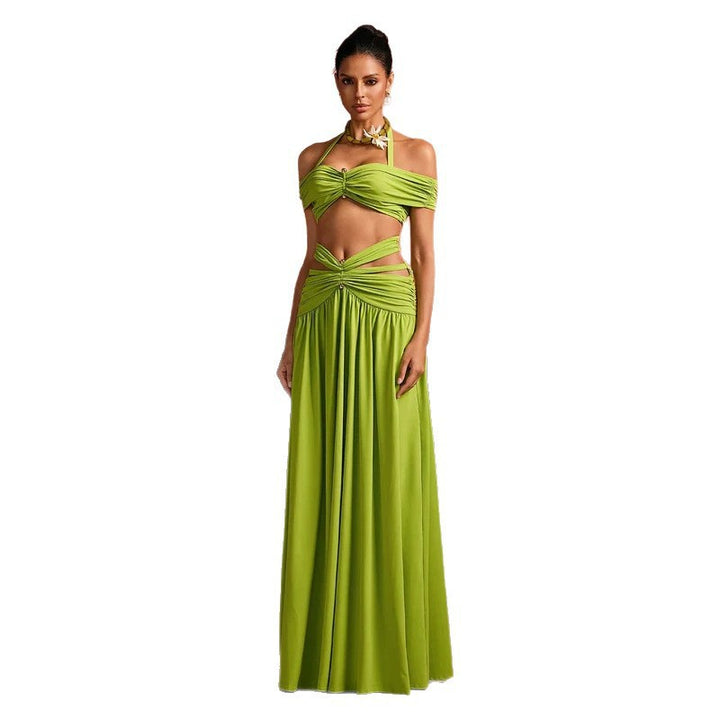 Damen Maxi-Kleid mit raffiniertem Cut-Out und dekorativem Drapierung Echo Archiv