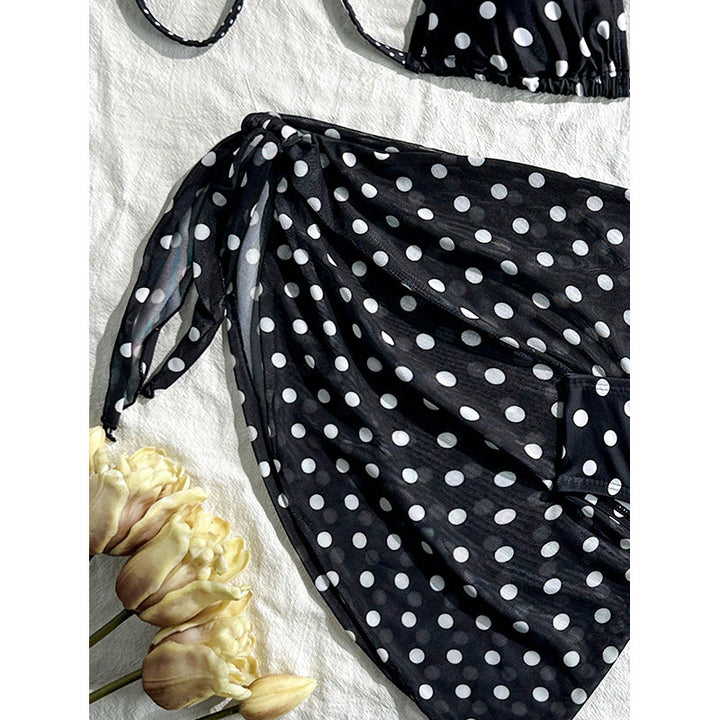 Damen Triangel-Bikini mit verspieltem Punktemuster und leichtem Cover-Up Echo Archiv