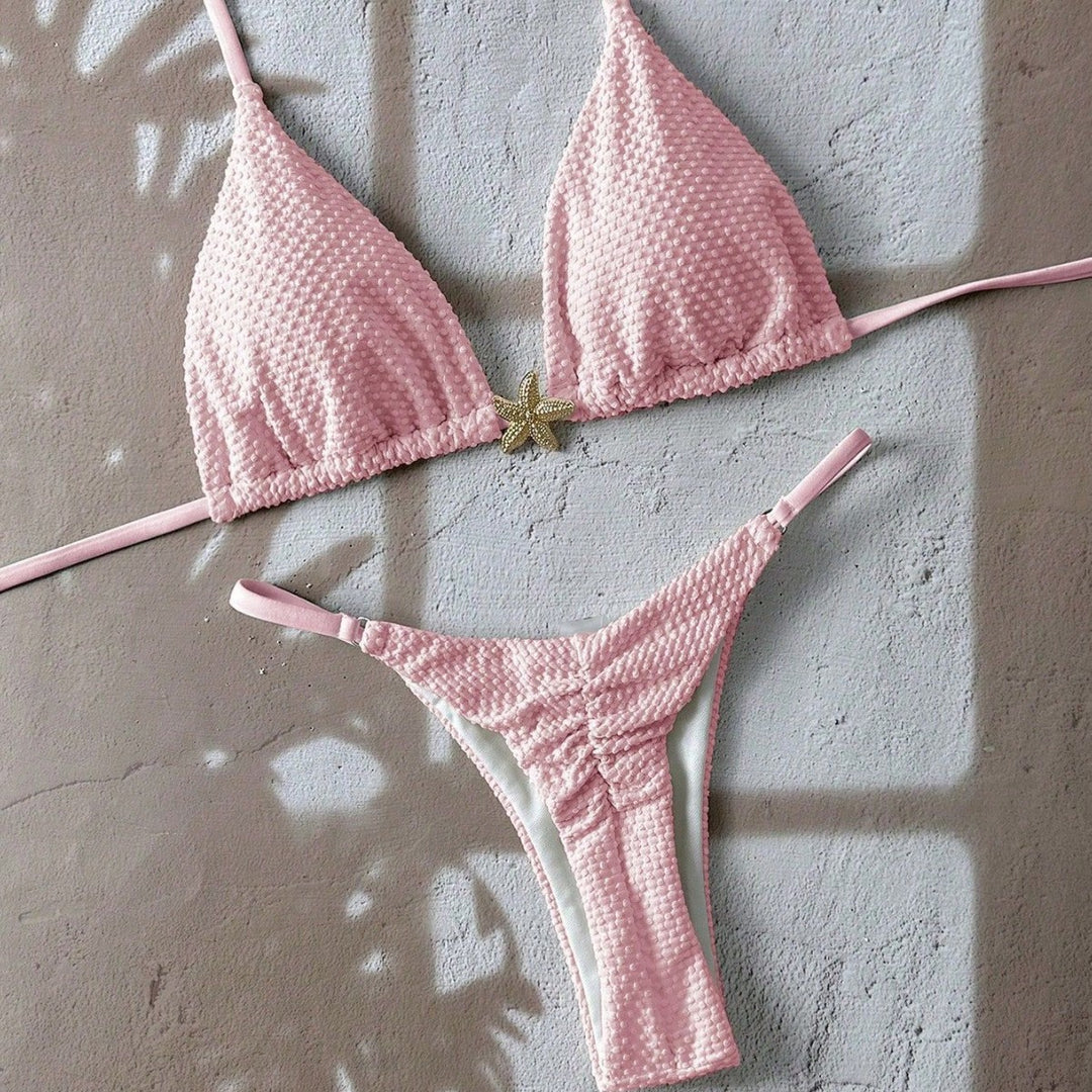 Damen Triangel-Bikini mit strukturiertem Stoff und maritimen Details Echo Archiv