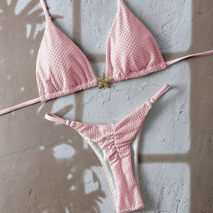 Damen Triangel-Bikini mit strukturiertem Stoff und maritimen Details Echo Archiv