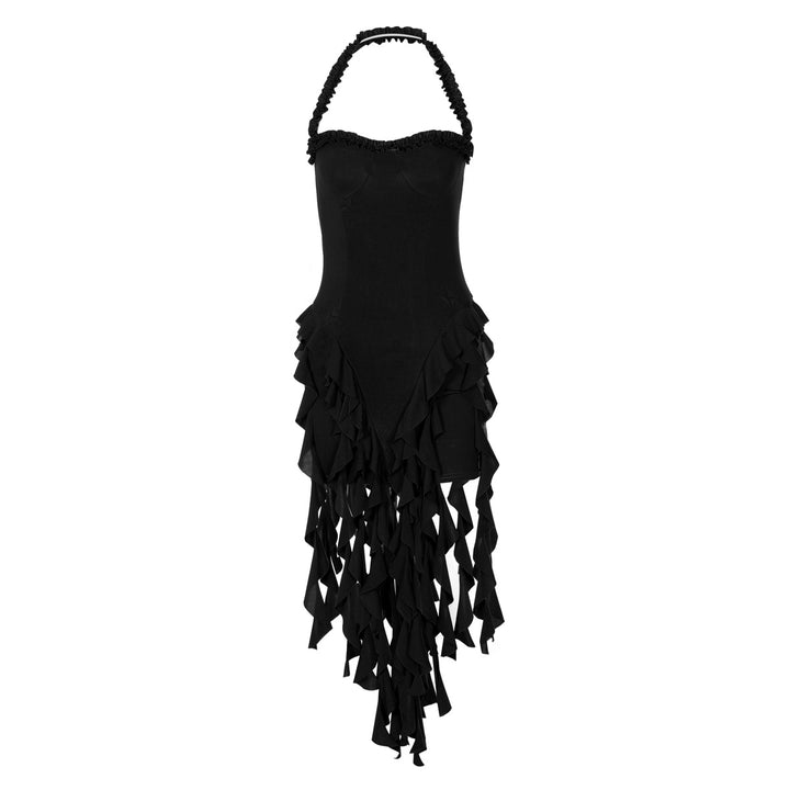 Damen Rüschenkleid mit tiefem Ausschnitt Echo Archiv