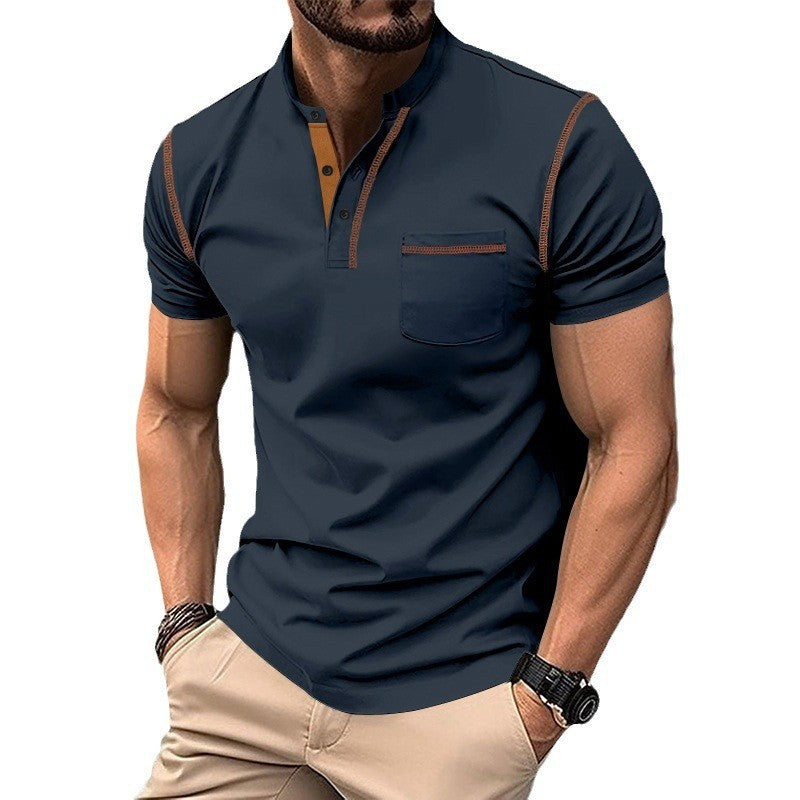 Herren Poloshirt mit modernem Kragen und praktischen Knopfdetails Echoarchiv