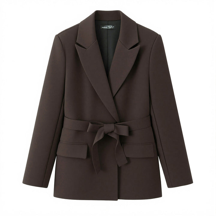 Damen Zweiteiliges Blazer-Set mit Bindegürtel, tailliertem Sakko und hochtaillierter weiter Hose Echo Archiv