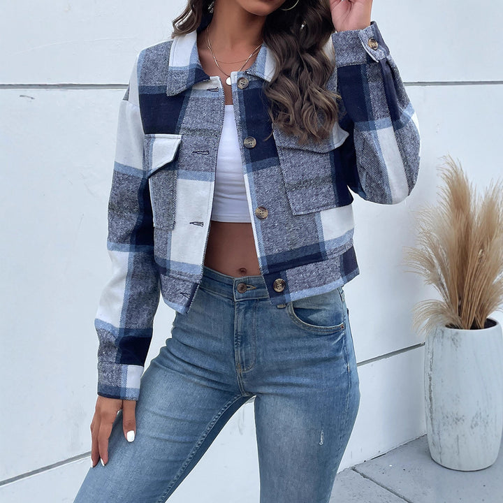 Damen Kariertes Freizeitjacke Echo Archiv