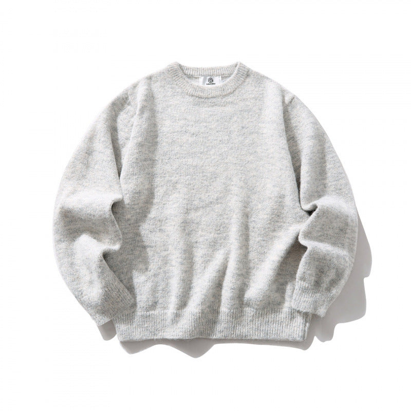 Unisex Oversize-Feinstrickpullover mit Rundhalsausschnitt, gerippten Bündchen und melierter Wollmischung Echo Archiv