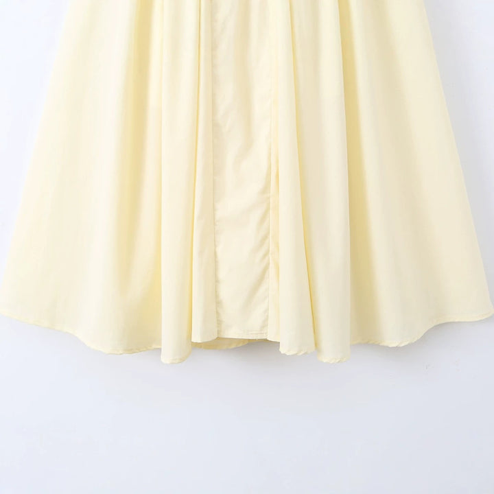 Damen Maxi-Kleid mit elegantem V-Ausschnitt und raffinierten Falten Echo Archiv