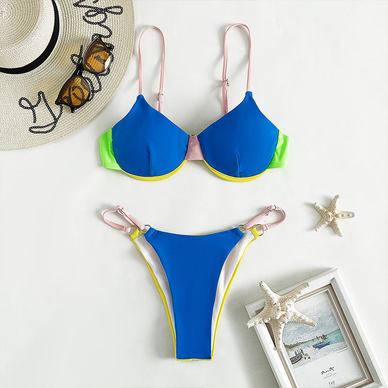 Damen Triangel-Bikini mit verstellbaren Trägern und innovativem Farbdesign Echo Archiv