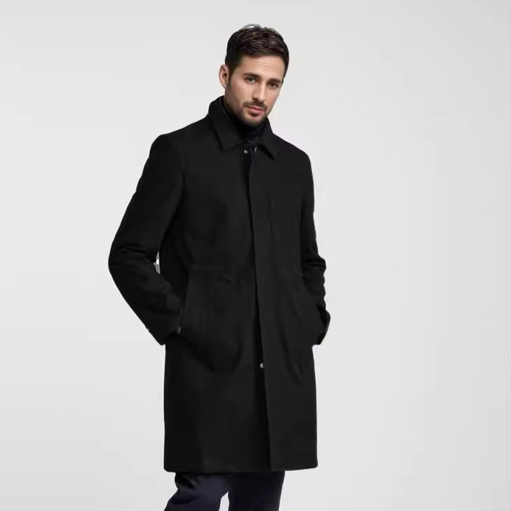 Herren eleganter Übergangsmantel mit praktischen Taschen und modernem Kragen Echoarchiv