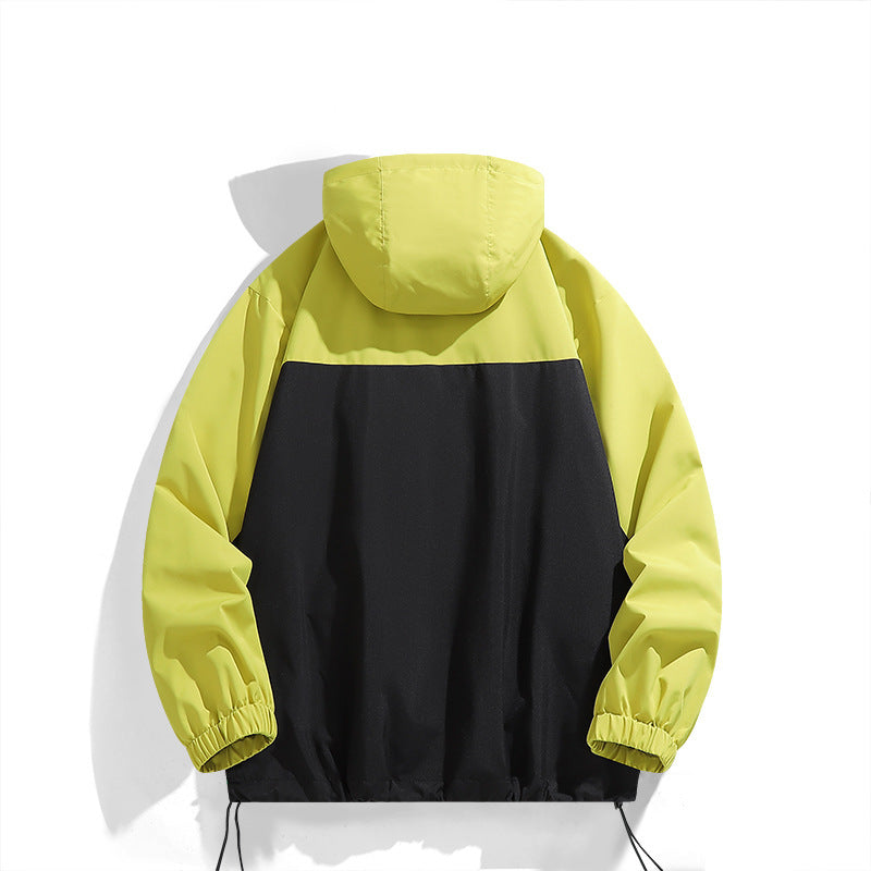 Herren winddichte Funktionsjacke mit stylischem Farbkontrast und praktischen Taschen Echoarchiv