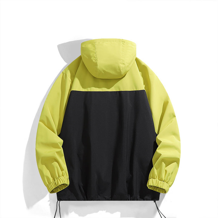 Herren winddichte Funktionsjacke mit stylischem Farbkontrast und praktischen Taschen Echoarchiv