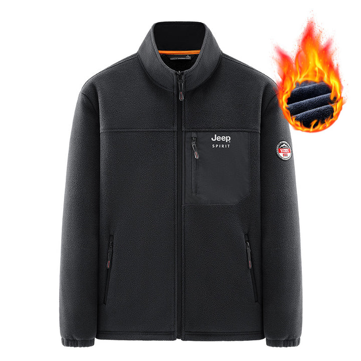 Herren Wärmende Fleecejacke mit hohem Kragen – Taviero
