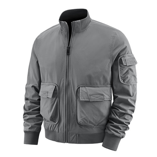Herren leichte Bomberjacke mit vielseitigen Taschen Echoarchiv