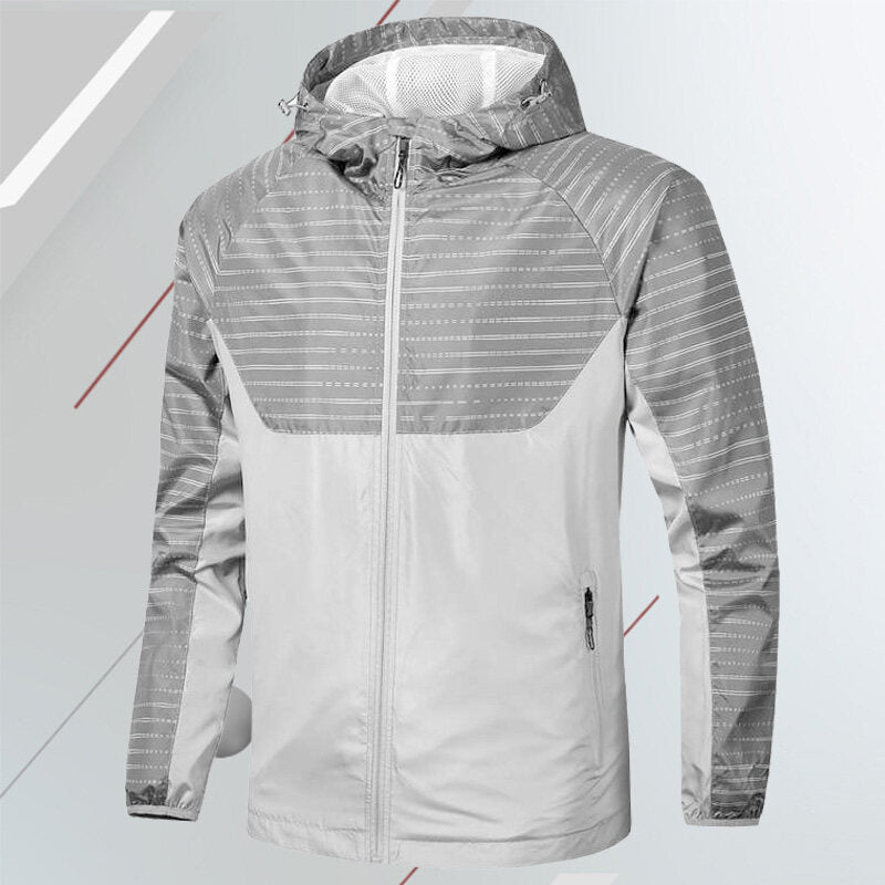 Herren Wasserabweisende Sportjacke mit Kapuze Echo Archiv