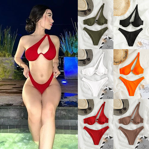 Damen Triangel-Bikini mit asymmetrischem Schnitt und bequemem Unterteil Echo Archiv