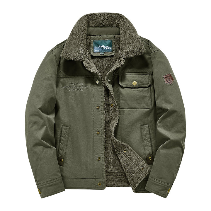 Herren nan gesteppte Canvas-Arbeiterjacke mit Teddykragen, thermischer Innenlage und multiplen Taschen Echo Archiv