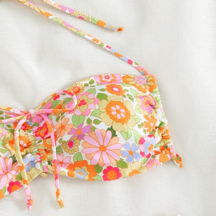 Damen Blumenmuster Bandeau-Bikini Echo Archiv