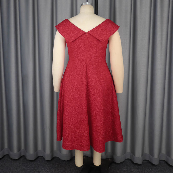 Damen A-Linien Abendkleid mit dekorativem Off-Shoulder-Ausschnitt Echo Archiv