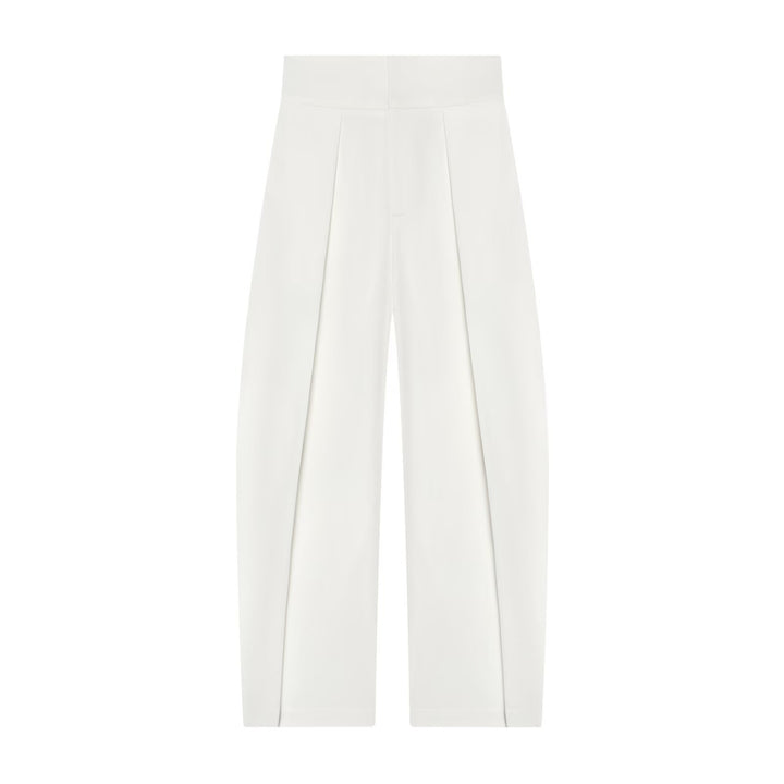 Damen Hochtaillierte Plissée-Hose mit weitem Bein und markanten Vorderfalten Echo Archiv