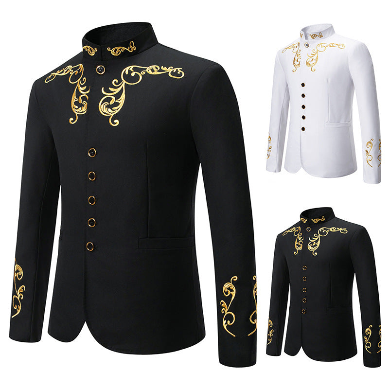 Herren modischer Blazer mit hochwertiger Stickerei Echoarchiv