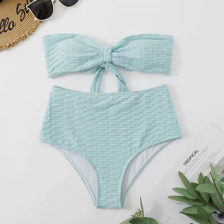 Damen Hochgeschnittener Bikini mit stylischem Knotendetail Echo Archiv