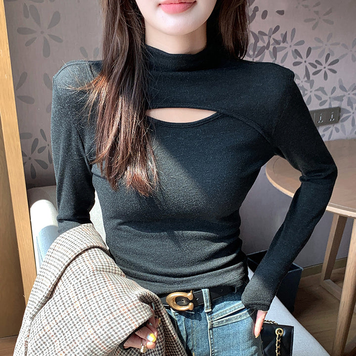 Damen Elegantes Langarmshirt mit Cut-Out Echo Archiv