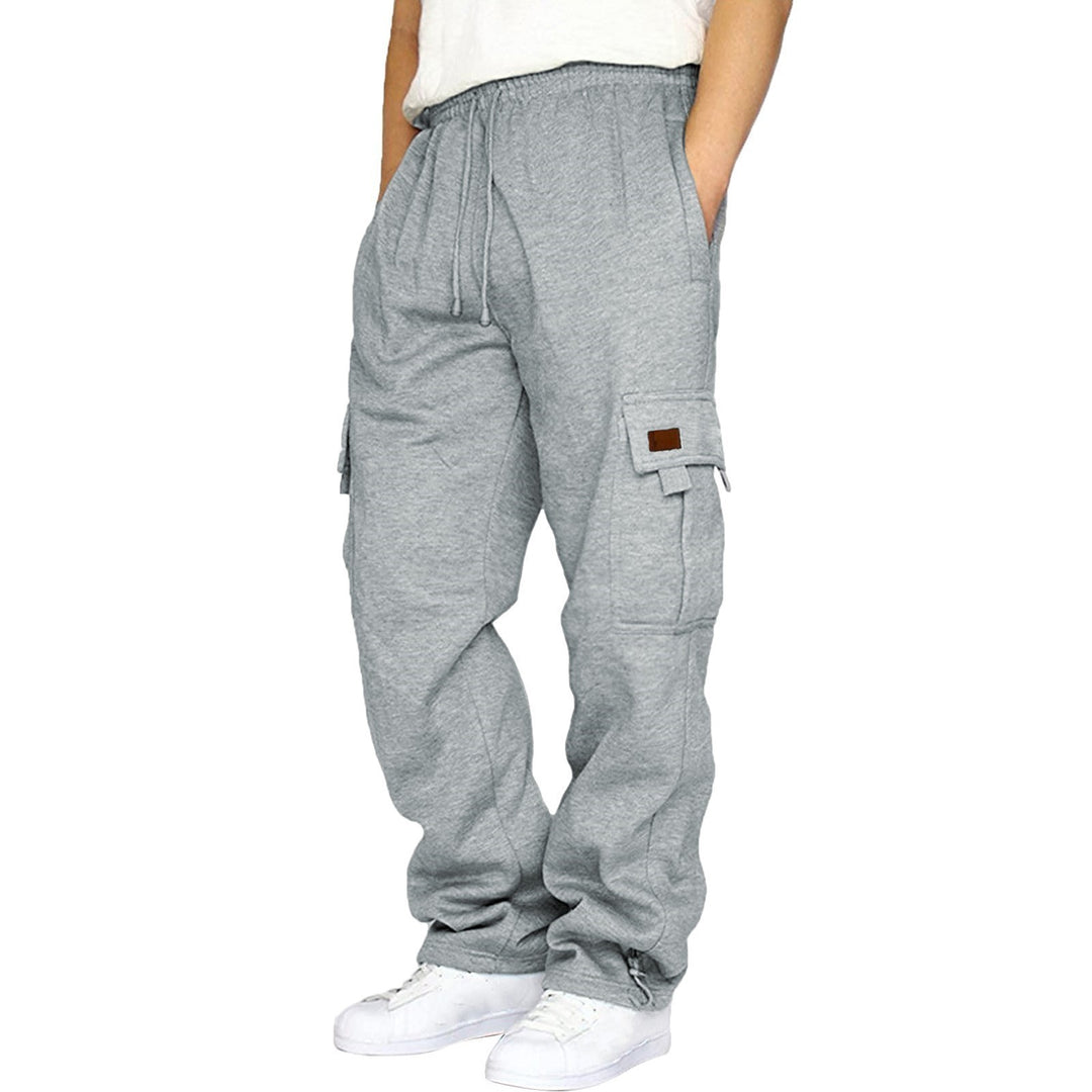 Herren nan konisch zulaufende Sweat-Cargohose mit elastischem Bund, Kordelzug und Klappentaschen Echo Archiv